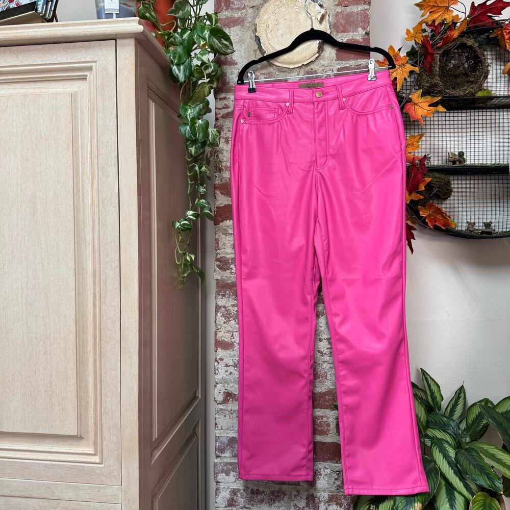 Just Blue Hot Pink Faux Leather Pants